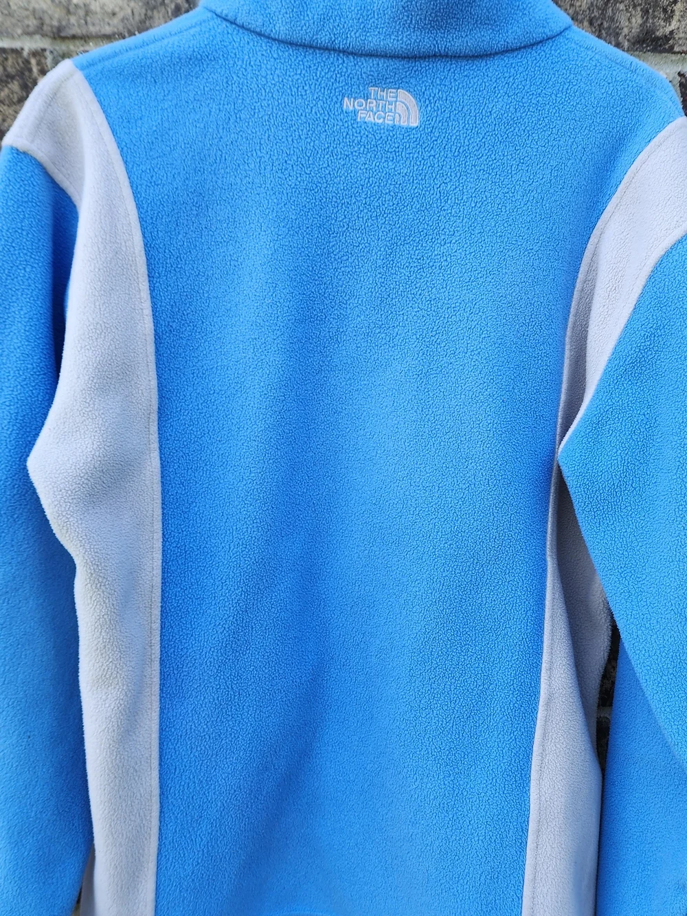 The North Face Women's Blue & Light Gray Fleece Jacket- See Measurements